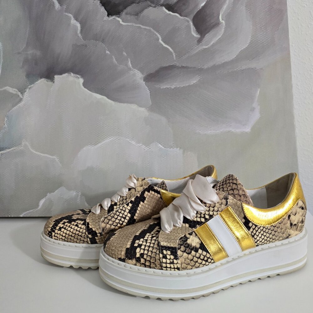 Passione Di Gina - Firenze Python print Snickers - Made in Italy (Size 7.5)